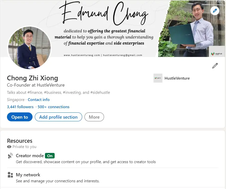 Edmund Chong's LinkedIn Profile