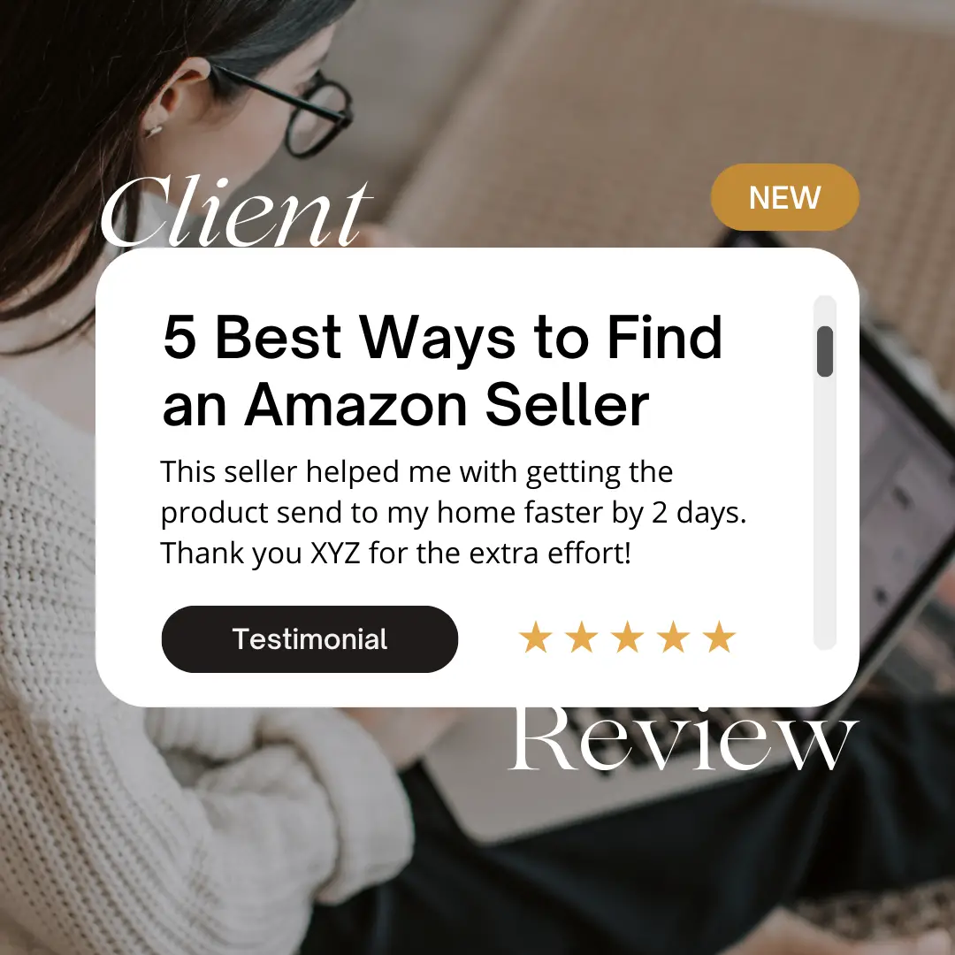 5 Best Ways to Find an Amazon Seller