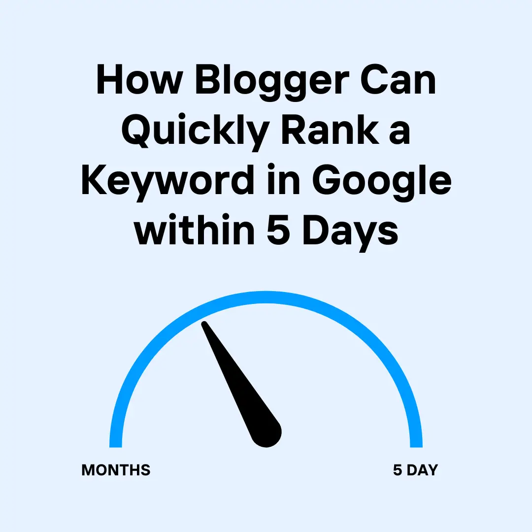 How Blogger Can Quickly Rank a Keyword in Google within 5 Days