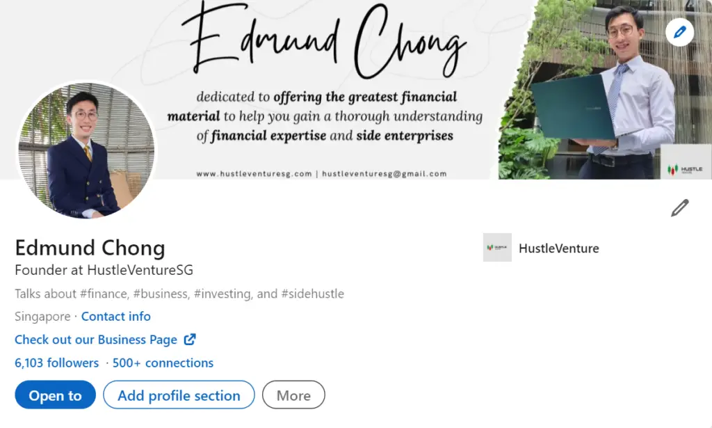 Edmund's LinkedIn Profile